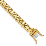 Load image into Gallery viewer, 14K Yellow Gold 7.25mm Hand-polished Rounded Curb Chain Bracelet  Length 9'' inches
