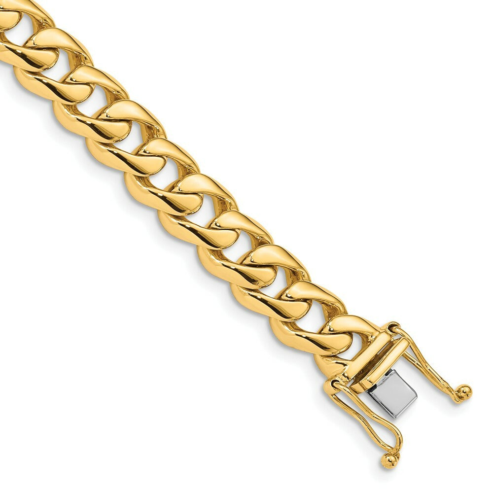 14K Yellow Gold Hand Polished Rounded Curb Chain Necklace  Length 20'' inches