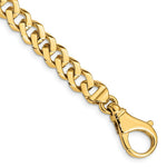 Load image into Gallery viewer, 14K Yellow Gold 8mm Hand-polished Fancy Link Chain Bracelet  Length 9'' inches
