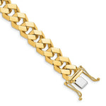 Load image into Gallery viewer, 14K Yellow Gold 12mm Hand-polished Fancy Link Chain Bracelet  Length 9'' inches
