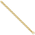Load image into Gallery viewer, 14K Yellow Gold 7.4mm Hand-polished Fancy Link Bracelet
