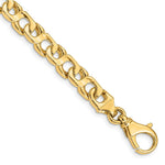 Load image into Gallery viewer, 14K Yellow Gold 8mm Hand-Polished Fancy Link Chain Bracelet  Length 9'' inches
