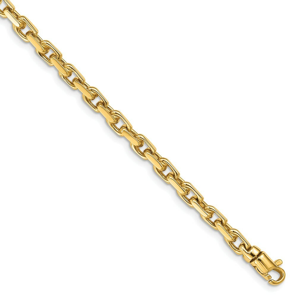 14K Yellow Gold 4.2mm Hand-polished Fancy Link Chain