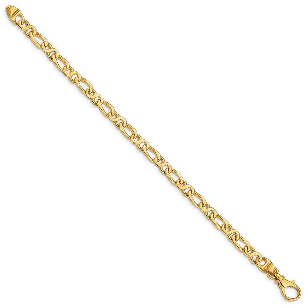 14K Yellow Gold 4.8mm Polished Fancy Link Bracelet