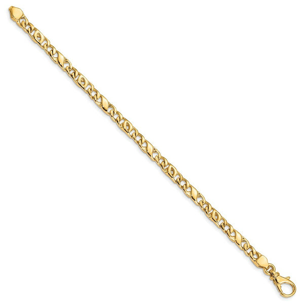 14K Yellow Gold 4.8mm Polished Fancy Link Chain