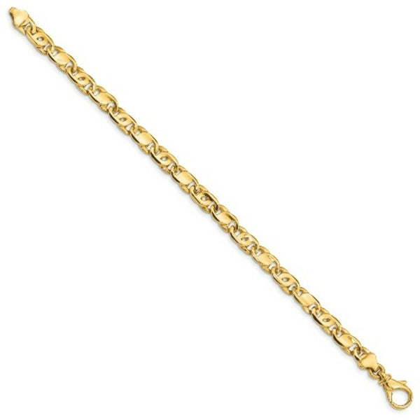 14K Yellow Gold 5.80mm Polished Fancy Link Bracelet