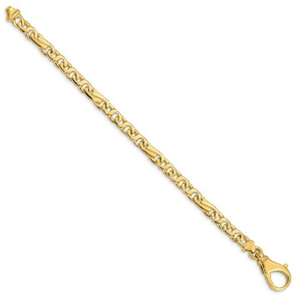 14K Yellow Gold 5.8mm Polished Fancy Link Bracelet