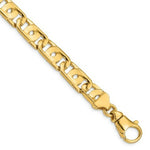Load image into Gallery viewer, 14K Yellow Gold 10mm Hand-polished Fancy Link Bracelet
