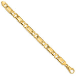 Load image into Gallery viewer, 14K Yellow Gold 10.4mm Hand-polished Fancy Link Bracelet
