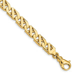 Load image into Gallery viewer, 14K Yellow Gold 7.5mm Fancy Link Chain Bracelet  Length 9'' inches
