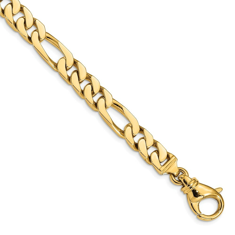 14K Yellow Gold 8mm Polished Fancy Link Chain Necklace  Length 20'' inches