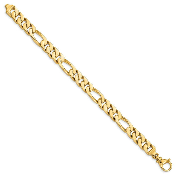 14K Yellow Gold 9.2mm Polished Fancy Link Bracelet