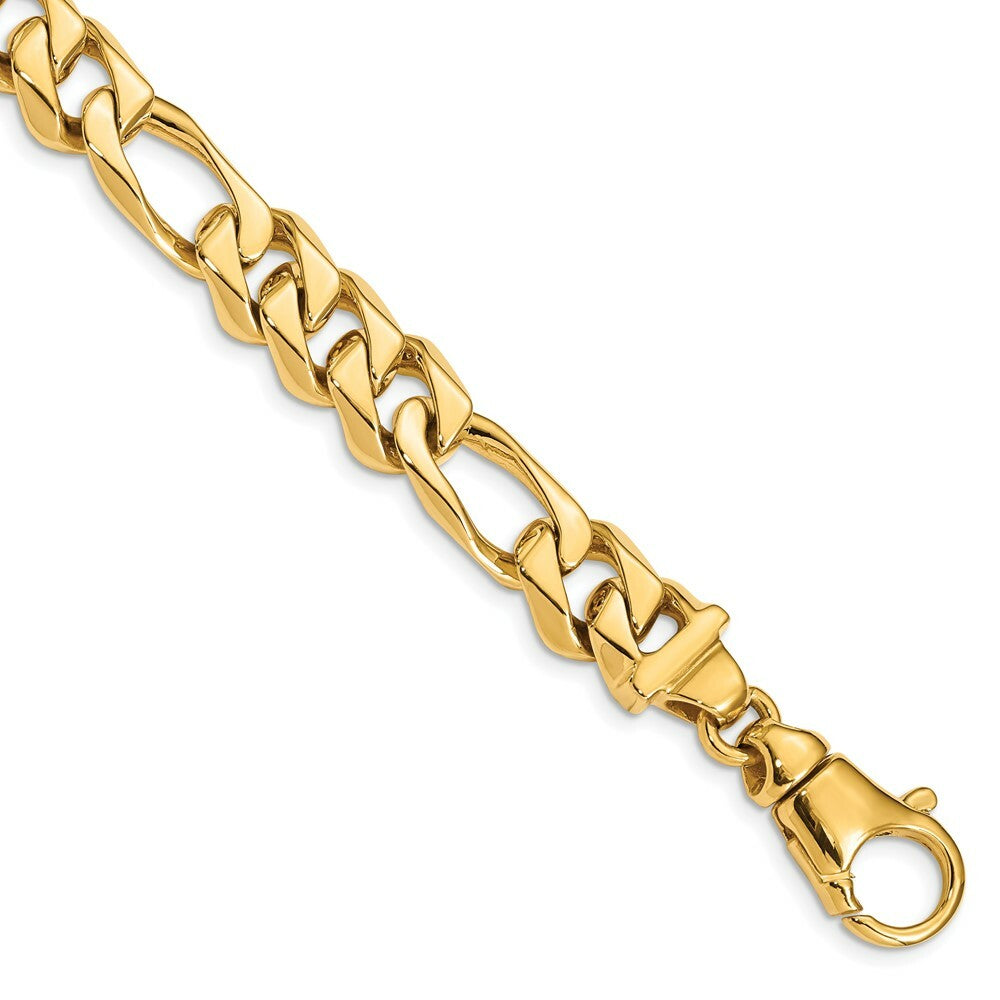 14K Yellow Gold 10.9mm Polished Fancy Link Bracelet