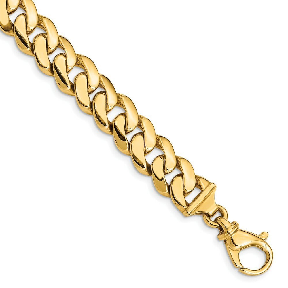 14K Yellow Gold 10.75mm Polished Fancy Link Necklace  Length 20'' inches