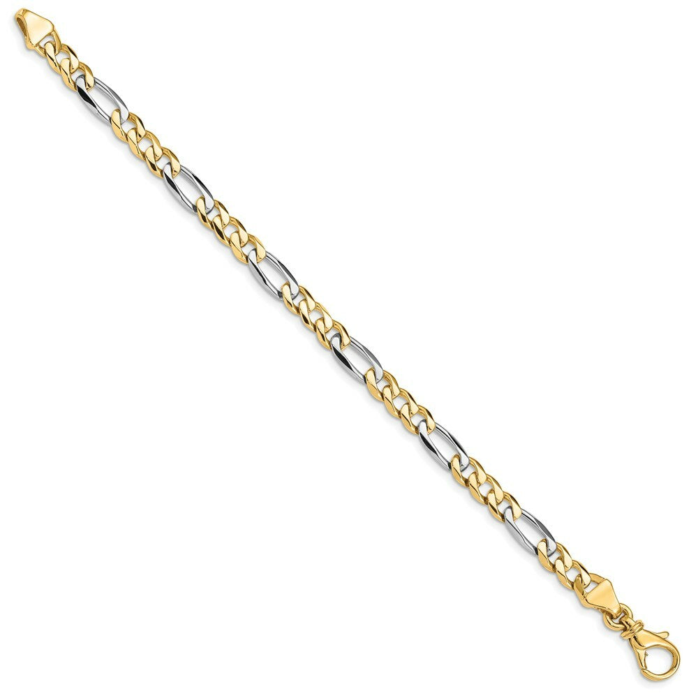 14K Two-tone Gold 5.8mm Polished Fancy Link Chain