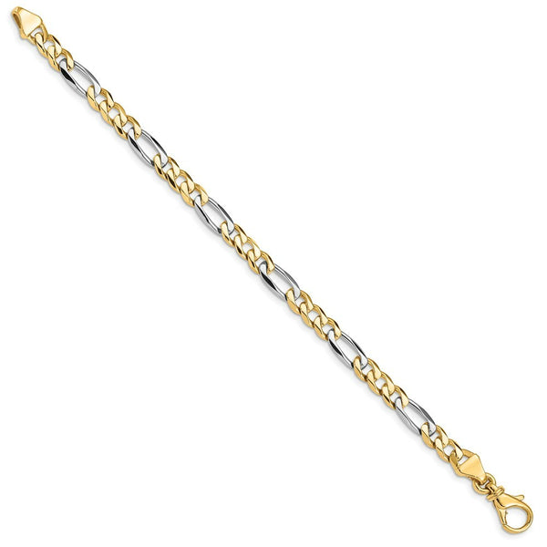 14K Two-tone Gold 5.8mm Polished Fancy Link Chain