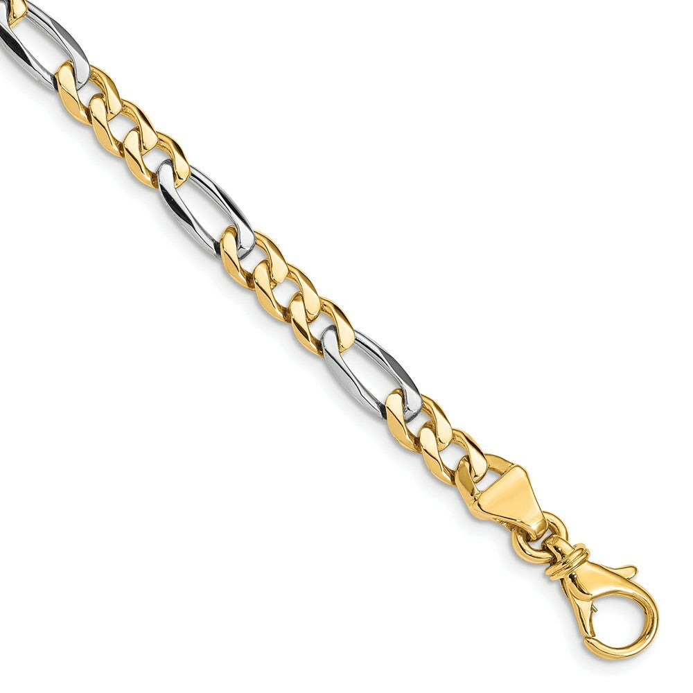 14K Two-tone Gold 5.8mm Polished Fancy Link Chain