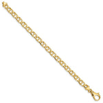 Load image into Gallery viewer, 14K Yellow Gold 6.2mm Polished Fancy Link Chain Bracelet  Length 7.25'' inches
