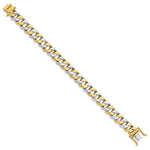 Load image into Gallery viewer, 14K Two-tone Gold 11.2mm Hand-polished Fancy Link Bracelet
