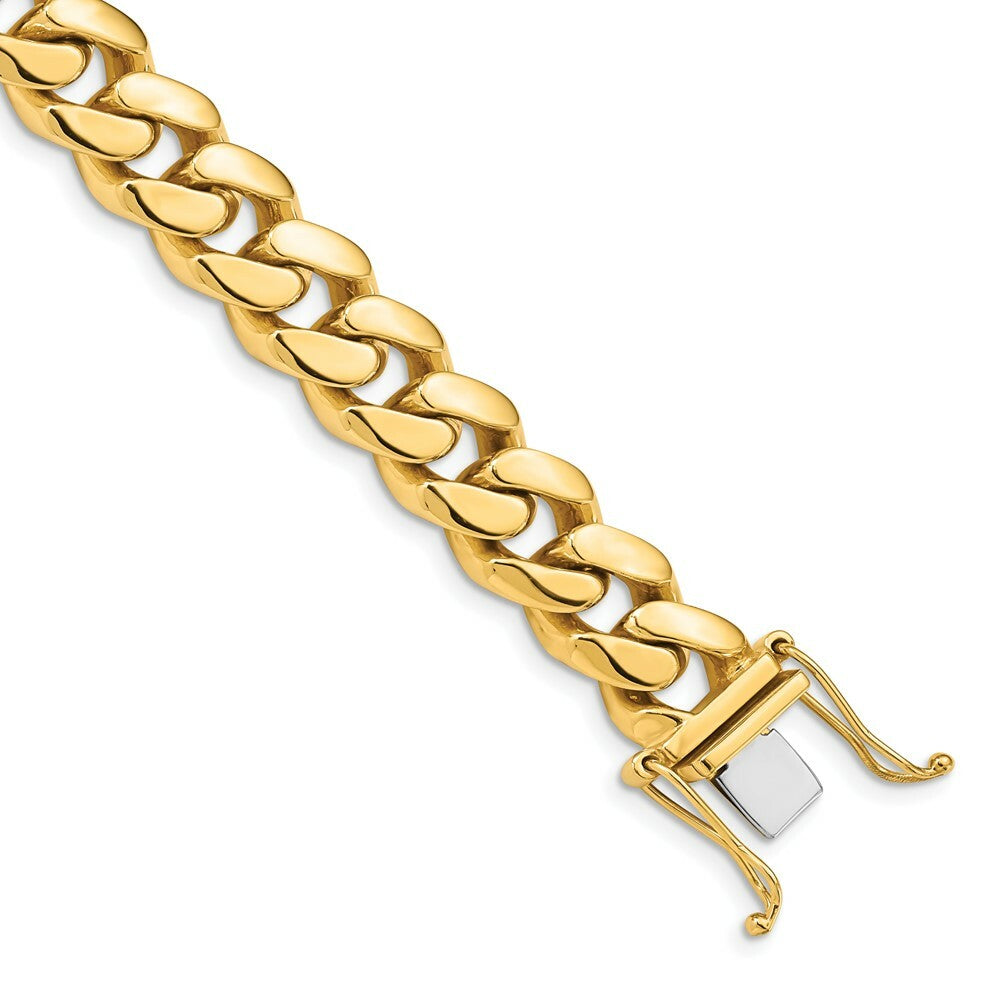 14K Yellow Gold 11.00mm Hand-polished Miami Cuban Chain  length: 8.25 inches