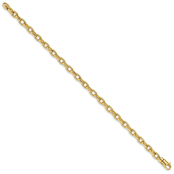 14K Yellow Gold 5.0mm Polished Fancy Link Bracelet