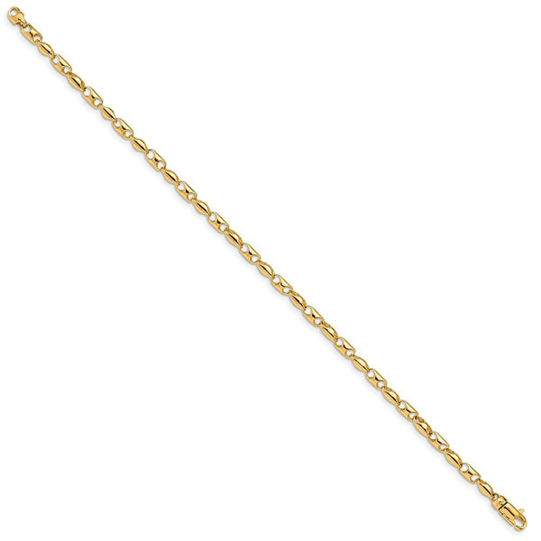 14K Yellow Gold 3.1mm Fancy Link Bracelet
