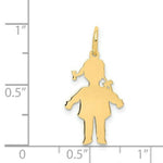 Load image into Gallery viewer, 14K Yellow Gold Plain Polished Small Girl Charm

