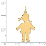 Load image into Gallery viewer, 14K Yellow Gold Plain Polished Large Girl Charm
