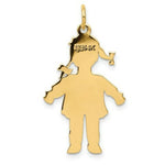 Load image into Gallery viewer, 14K Yellow Gold Plain Polished Large Girl Charm
