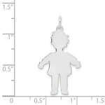Load image into Gallery viewer, 14K White Gold Plain Polished Large Boy Charm

