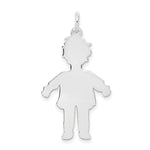 Load image into Gallery viewer, 14K White Gold Plain Polished Large Boy Charm
