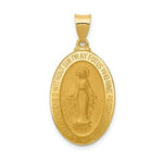 Load image into Gallery viewer, 14K Yellow Gold Miraculous Medal Oval Pendant
