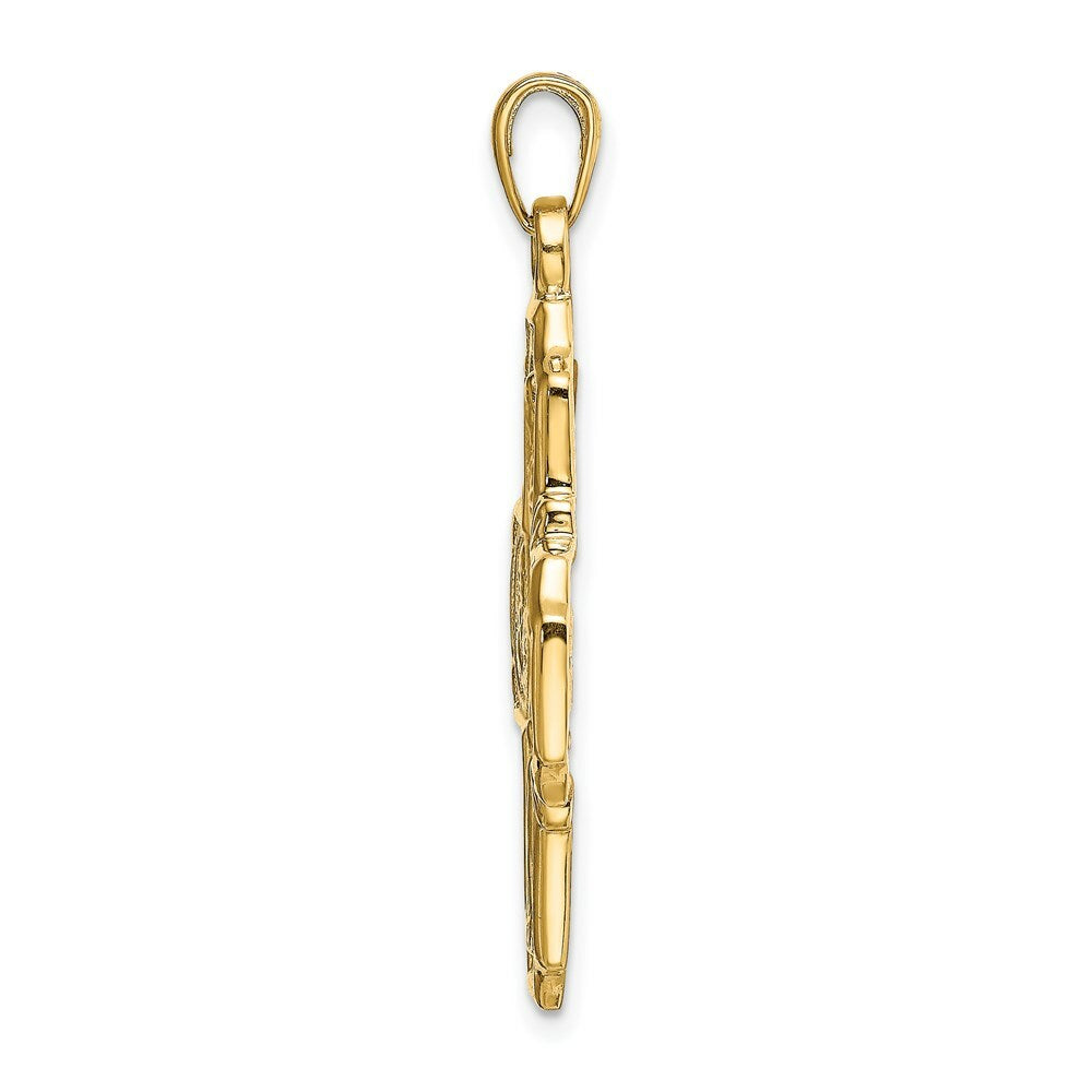 14K Yellow Gold 4-Way Medal Pendant