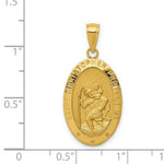 Load image into Gallery viewer, 14K Yellow Gold Saint Christopher Medal Pendant 16mm width
