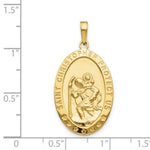 Load image into Gallery viewer, 14K Yellow Gold Saint Christopher Medal Pendant 18mm width
