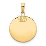 Load image into Gallery viewer, 14K Yellow Gold Saint Christopher Medal Pendant 19mm width
