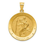 Load image into Gallery viewer, 14K Yellow Gold Saint Christopher Medal Pendant 29mm width
