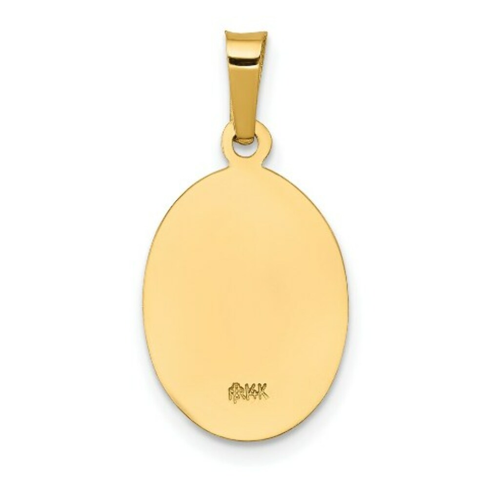 14K Yellow Gold Saint Joseph Medal Charm 11mm width