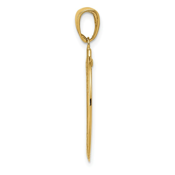 14K Yellow Gold Saint Joseph Medal Pendant 15mm width