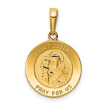 Load image into Gallery viewer, 14K Yellow Gold Saint Joseph Medal Charm 16mm width
