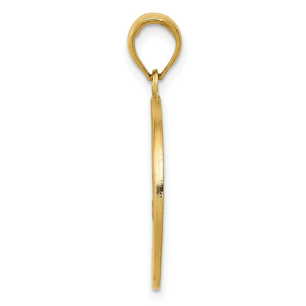 14K Yellow Gold Saint Joseph Medal Pendant 19mm width
