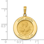 Load image into Gallery viewer, 14K Yellow Gold Saint Joseph Medal Pendant 19mm width
