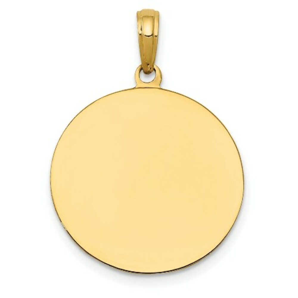 14K Yellow Gold Saint Joseph Medal Pendant 19mm width