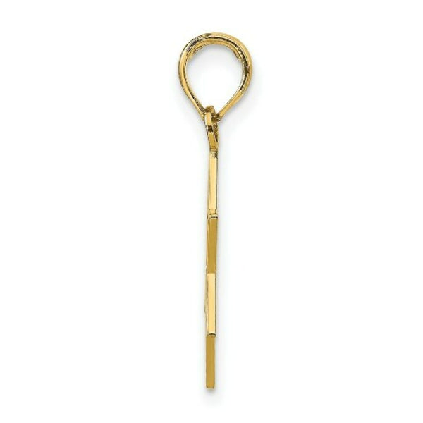 14K Yellow Gold Solid Satin Star of David Charm