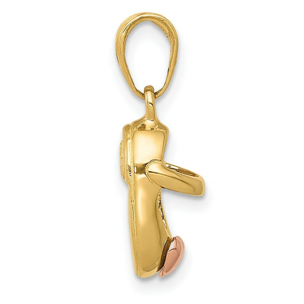 14K Two-tone Gold Baby Shoe Charm
