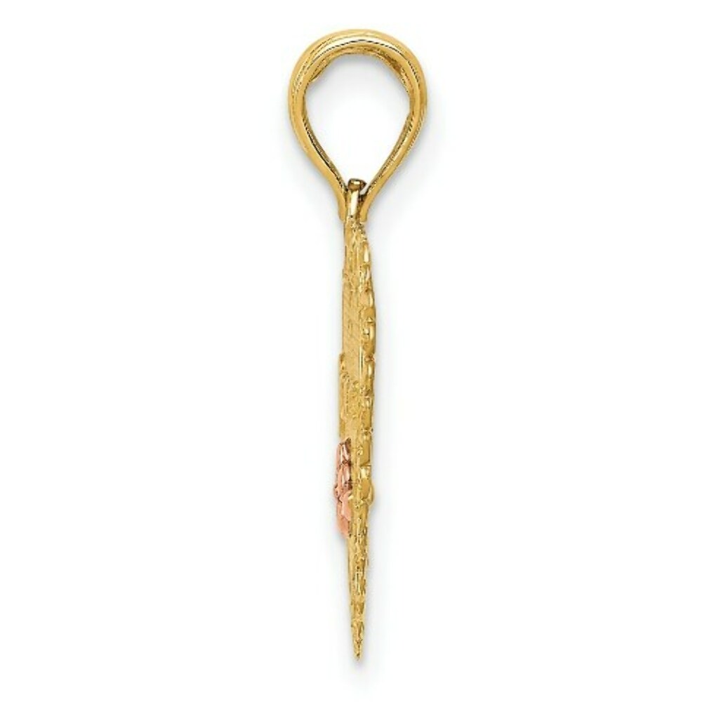 14K Two-tone Gold Grandma Heart Charm