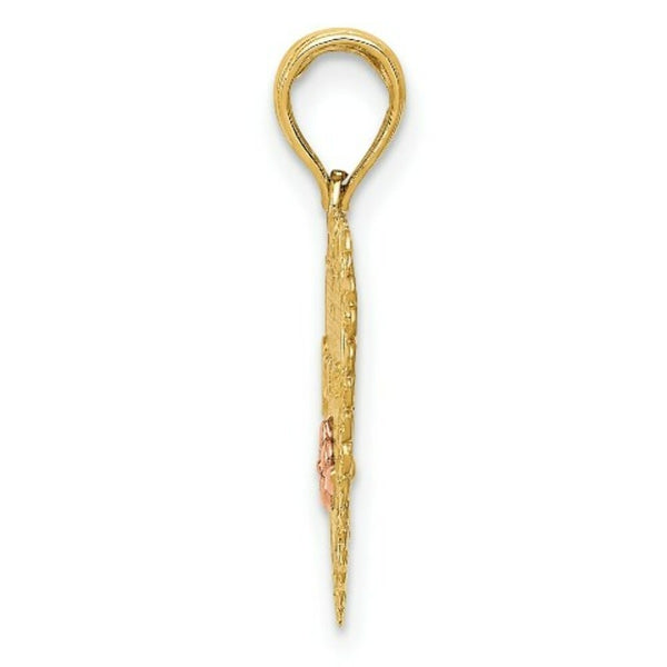14K Two-tone Gold Grandma Heart Charm