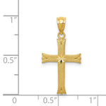 Load image into Gallery viewer, 14K Yellow Gold Satin Cross Charm
