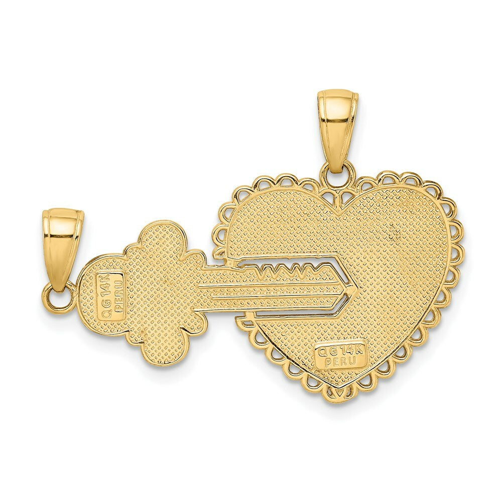 14K Yellow Gold Break-Apart Heart Charm