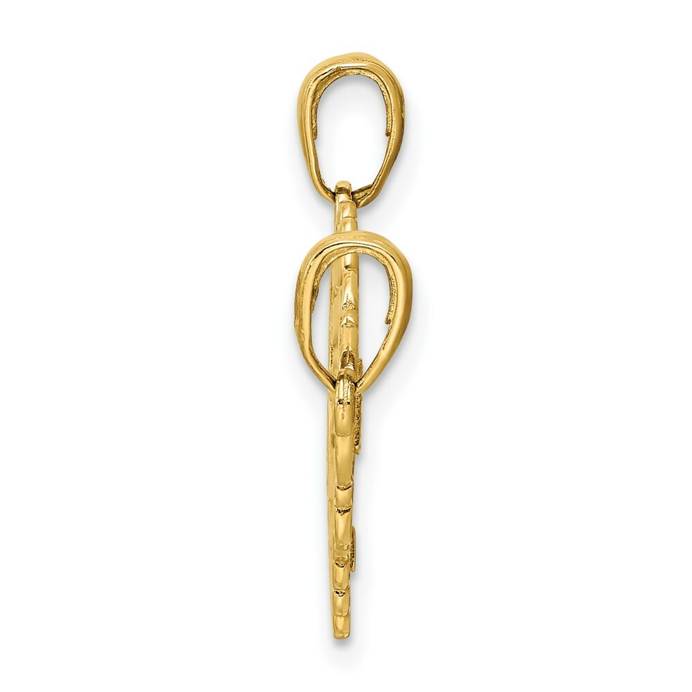 14K Yellow Gold Break-Apart Heart Charm